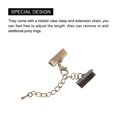 thumbnail image 4 of Unique Bargains 10Set Ribbon Crimp Clamp Ends Lobster Claw Clasps & Chain 16mm Bronze Tone for DIY, 4 of 7