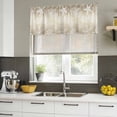 thumbnail image 4 of 2 Pack Valances for Window, Brown Ombre Coastal Short Curtains for Kitchen Bedroom Living Room, Sea Nautical Summer Beach Starfish Coral Rod Pocket Small Window Treatment Valance Drapes 60 x 18 Inch, 4 of 8