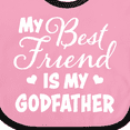 thumbnail image 4 of Inktastic My Best Friend is My Godfather with Hearts Boys or Girls Baby Bib, 4 of 4