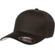 thumbnail image 1 of Gorra de béisbol Flexfit de sarga de algodón ajustada negra para adulto, 1 of 4