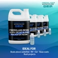 thumbnail image 7 of Fiberglass Warehouse Fiberglass Resin – Premium Marine Grade Fiberglass Resin for Laminating, Coating and Repair - Gallon with 2oz MEKP – Low Viscosity Coating for Boats, RV, Car, Truck, 7 of 7