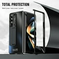 thumbnail image 5 of ELEHOLD for Samsung Galaxy Z Fold 3 5G Full Body Case, Luxury Plating Case with Built-in Screen Protector Hidden Kickstand Rugged Shockproof Cover for Samsung Galaxy Z Fold3,Black, 5 of 7