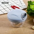 thumbnail image 6 of 1pc 500/900ML Manual Meat Mincer Garlic Chopper Rotate Garlic Press Crusher Vegetable Onion Cutter Kitchen Cooking Accessories (Pink 500ml), 6 of 7