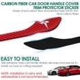 thumbnail image 4 of HAHADAXA 4 Pcs Couvercle de Poignée de Porte Compatible avec Tesla Modèle 3 (2017-2023) Modèle Y (2020-2023) en Fibre de Carbone Véritable 3D Enveloppe Couvre l'Extérieur Garniture Époxy Accessoires Protecteur de Seuil de Porte (Re, 4 of 6