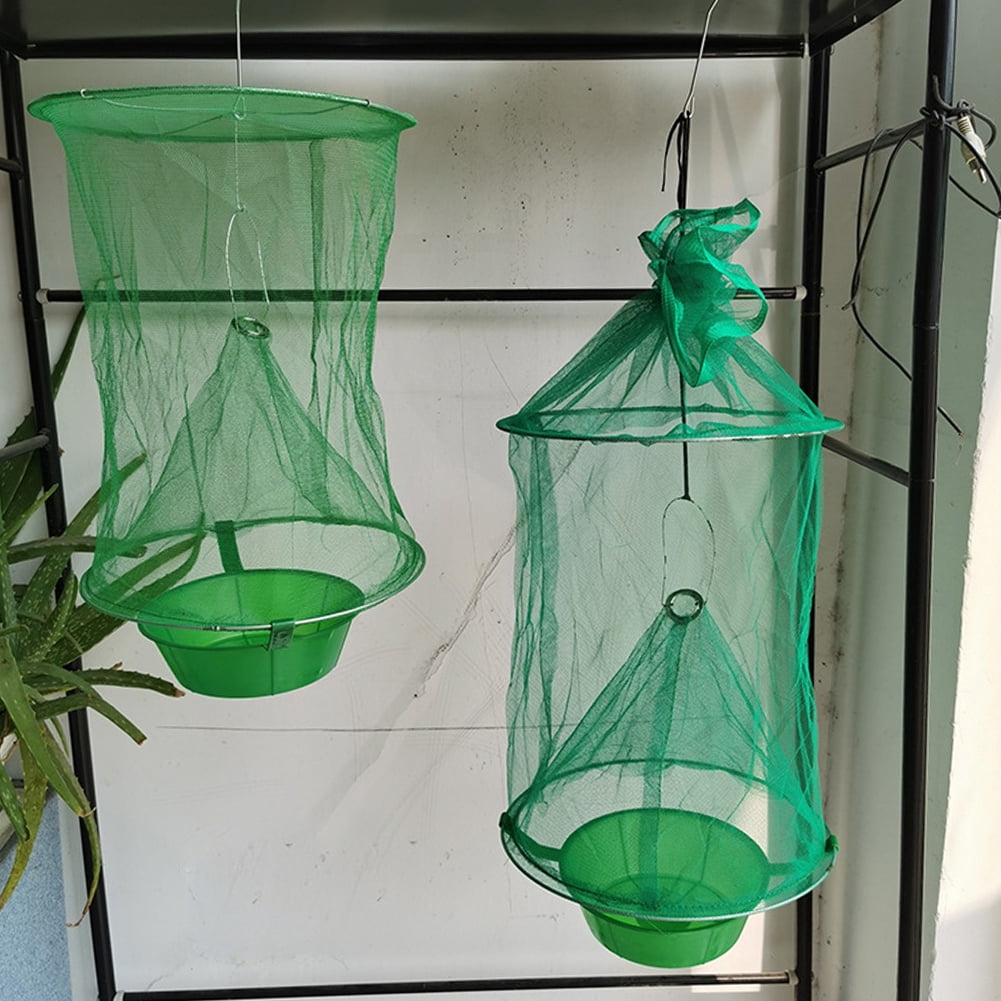 5 Pack Fly Traps Outdoor, Ranch Fly Traps Fly Catcher Cage for Indoor or Outdoor Family Farms, Park, Restaurants
