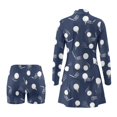 thumbnail image 3 of Aplkyhs Golf Dress with Shorts for Women Half Zip Up Tennis Dresses Blue Workout Quick Dry Moisture Wicking Athletic Tennis Dresses Built-in Shorts 2 Pieces for Outdoors Sport, 3 of 7