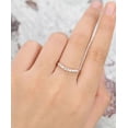 thumbnail image 3 of Moissanite Band Minimalist Curved Wedding Stacking Matching Bridal Ring 925 Sterling Silver Rose Gold Plated Gemstone Jewelry For Women Gift, 3 of 5