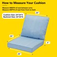 thumbnail image 6 of Blue Premium Outdoor Cushions 24×24 Inch - Water-Resistant, Fade-Resistant, Removable Cover, Perfect for Standard Outdoor Dining Chairs, 6 of 6