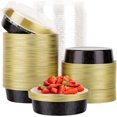 thumbnail image 1 of Mini Ramekins with Lids oz Disposable Aluminum Foil Cake Baking Tins Pans Creme Brulee Tart Pie Tins Silver Small Individual Round Containers Oven for Baking, 1 of 6