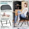 thumbnail image 3 of CONCETTA 10-Pack Sturdy Metal Folding Chairs, Modern, Waterproof, Black (Set of 10), 3 of 7