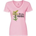 thumbnail image 3 of Inktastic Omaha, Nebraska Goldenrod Flower Women's V-Neck T-Shirt, 3 of 5
