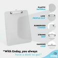 thumbnail image 4 of Enday Plastic Clipboard with Ruler Heavy Duty Clipboards for Medical, Office, School Use Gray, 4 of 7