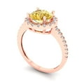 thumbnail image 2 of Clara Pucci 14K Rose Gold 1.8ct Citrine Solitaire with Accents Ring, 2 of 8