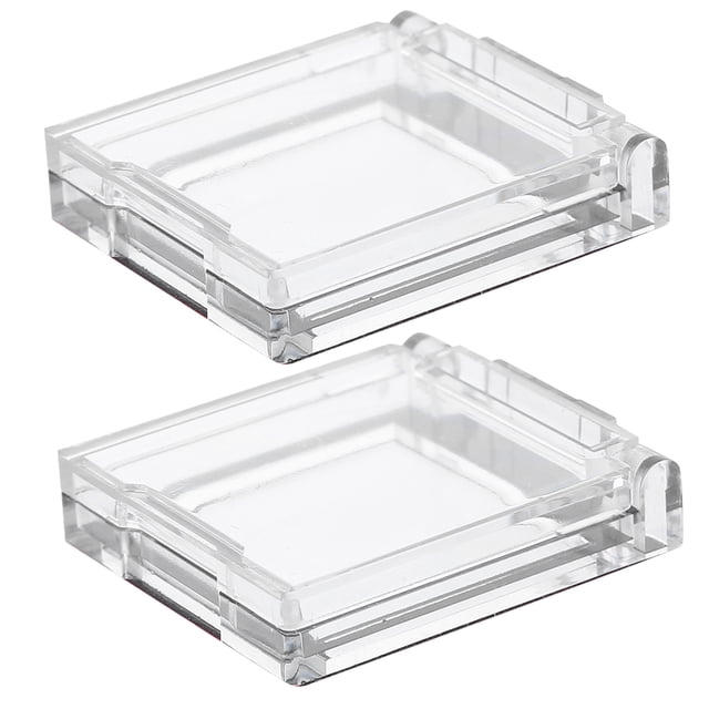 2 protectores de interruptor: Protector de botón pulsador redondo de plástico autoadhesivo para bloqueo de parada de emergencia, para uso industrial y doméstico. Transparente.