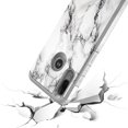 thumbnail image 5 of Moto E6 Plus Case, KAESAR Slim Hybrid Dual Layer Shockproof Hard Cover Graphic Fashion Cute Colorful Silicone Skin Cover Armor Case for Moto E6 Plus (White Marble), 5 of 5