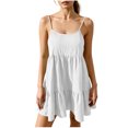 thumbnail image 2 of Karight Fashion Women's Casual Comfortable Sleeveless Round-Neck Solid Dress, 2 of 7