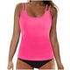 thumbnail image 1 of Conjunto de Bikini de Cintura Alta para Mujeres sin Mangas Sólido, Empujable Acolchado Traje de Baño de Corte Alto Ropa de Playa de Verano, 1 of 6