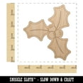 thumbnail image 2 of Christmas Holly Wood Shape Unfinished Piece Cutout Craft DIY Projects - 4.70 Inch Size - 1/8 Inch Thick, 2 of 7