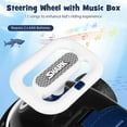 thumbnail image 6 of Costway Kids Ride On Push Car with Music Under-Seat Storage Universal Wheels for Boys Girls Black & White, 6 of 10
