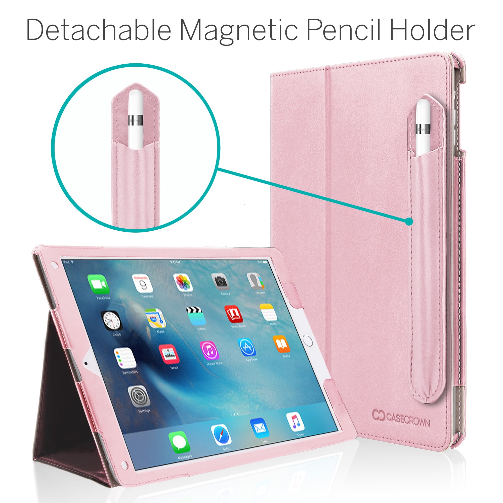 Ipad Pro 9 7 Case Corner Protection Casecrown Bold Standby Pro Case W Apple Pencil Holder Walmart Com Walmart Com