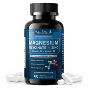 Mulittea Magnesium Glycinate 500mg with Zinc, Vitamin D3 & B6, High Absorption Magnesium Supplement, Supports Muscle Recovery, Sleep & Immune Health, 60 Vegan Capsules