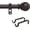 Brown, variant on White Curtain Rods for Windows 66 to 120” - 2 Pack 5/8'' Metal Heavy Duty Curtain Rods Set with Brackets - Adjustable Thin Curtain Rod for Livingroom, Outdoor Patio,Bedroom(5.5-10 Feet)