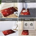 thumbnail image 5 of Bath Mat Red Christmas Snowflake Xmas Glitter Bathroom Rug Shower Mat Non Slip Absorbent Quick Dry Memory Foam Washable Soft Floor Carpet Bath Rug for Small Bathroom Tub Sink Hotel 15.7 x 23.6 inch, 5 of 6