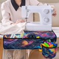 thumbnail image 4 of HELLHERO Sewing Machine Pad Removable Storage Bag Sewing Accessories Dustproof Mat Sewing Machine Mats for Sewing Classes, Vibrant Fractal Cosmos Theme, 4 of 5