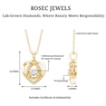 thumbnail image 4 of Rosec Jewels Lab Diamond Heart Necklace - Love Heart Pendant with Chain - Valentines Day Gift, 14K Yellow Gold, 4 of 6