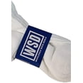 thumbnail image 3 of 180 Pairs Case of Mens Sports Crew Socks, King Size 13-16, Wholesale Bulk Pack Athletic Sock, by WSD (White), 3 of 3