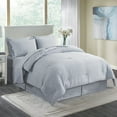 thumbnail image 2 of JML 8 Piece Comforter Set - Soft Microfiber Cationic Dyeing Bed in a Bag, Cal King, Navy, 2 of 7