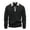 Black, variant on Men's Solid Color Long Sleeved Lapel Quarter Zipper Regular-fit Top T-shirt Polo Shirt Gray XL(XL)