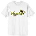 thumbnail image 6 of Shrek Donkey & Shrek Movie Logo Crew Neck Short Sleeve Men's White T-shirt - 5XL, 6 of 7