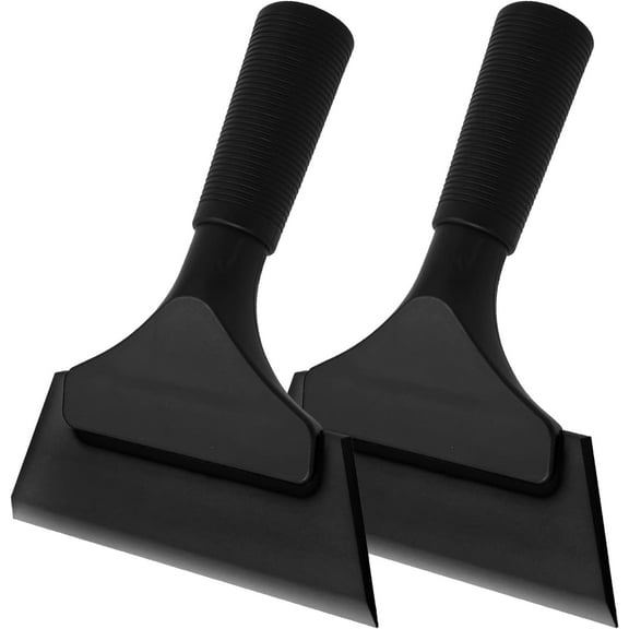 Small Squeegee 5 inch Rubber Window Tint Windshield Scraper for Car,Glass, Mirror, Shower, Door,Bathroom Cleaning (Black, 2)