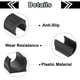 thumbnail image 4 of 30 Paquete de protectores de patas de silla rectangulares antideslizantes de plástico negro de 19mm, 4 of 7