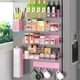 thumbnail image 1 of Estante magnético para especias para refrigerador, paquete de 7 estantes magnéticos 100% metal, organizador de especias de cocina con estante de gancho, soporte para toallas de papel, organizador de, 1 of 21