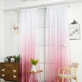 thumbnail image 2 of TINKER Simple Gradient Écran Chambre Gradient Gaze Tige Rideau Famille Décoration, 2 of 7
