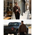 thumbnail image 6 of Zehisen Men's Jackets-Bomber Jacket Fall Winter Warm Windbreaker Full Zip Casual Windproof Outdoor Coats Coffee L, 6 of 9