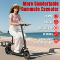 thumbnail image 2 of Electric Scooter with Seat, 8.5" E Scooter for Adults Max Speed 19 MPH, Powerful 350W Motor, 15 Miles Long Range, Max Speed 19 MPH, 2 of 9