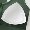 thumbnail image 3 of Front Zipper Sports Bra Women's High Elasticity Underwear Casual Sexy Fitness Yoga Running Nightwear #Green,Free Size, 3 of 3