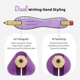 thumbnail image 2 of 6-pack Pen Grips for Kids and Adults, Silicone Holder for Handwriting, Drawing and Coloring, Ergonomic Dual-Ended Design for Right- or Left-Handed, 2 of 5
