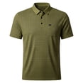 thumbnail image 7 of TKKCS Mens Checkered Short Sleeve Polo Shirt- Moisture Wicking Breathable Pullover Regular Fit Casual Collared Shirts Beige Size M, 7 of 7
