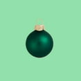 thumbnail image 2 of Whitehurst Matte Glass Christmas Ball Ornaments - 3.25" (80mm) - Emerald Green - 8ct, 2 of 3