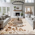 thumbnail image 3 of 5x8 Area Rugs for Living Room, Brown Orange Eucalyptus Non Slip Area Rugs for Kitchen Bedroom Entryway, Farmhouse Weeping Leaves Linen Washable Carpet Runner Rug Floor Mats for Bedroom Home Decor, 3 of 8