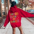 thumbnail image 5 of Jesus Has My Back Hoodie Christian Sweatshirt for Women Long Sleeve Jesus Hoodies Bible Verse Sweatshirts Oversized Christian Religious Sayings Pullover Sweater Red XXXL, 5 of 7