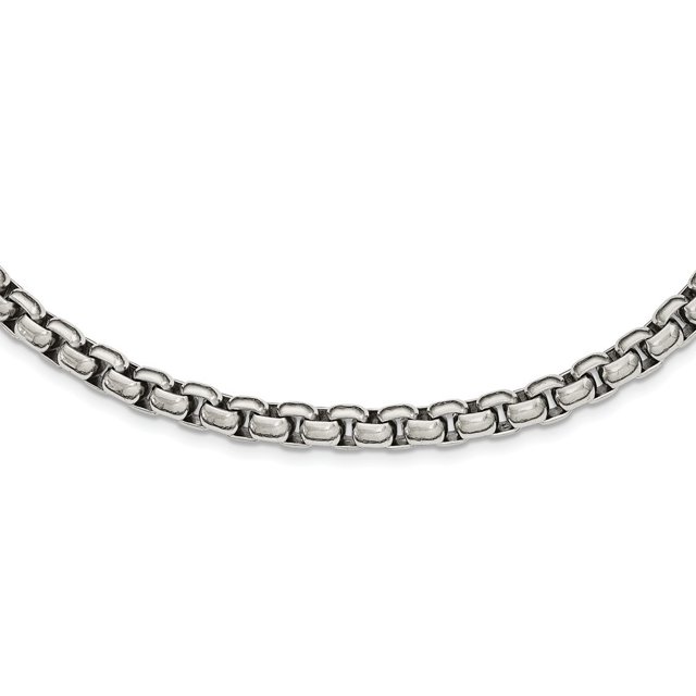Acier Inoxydable Fantaisie Homard Fermeture Poli Collier 24 Pouces Mesure 5,5 Mm de Large Bijoux Cadeaux pour les Femmes
