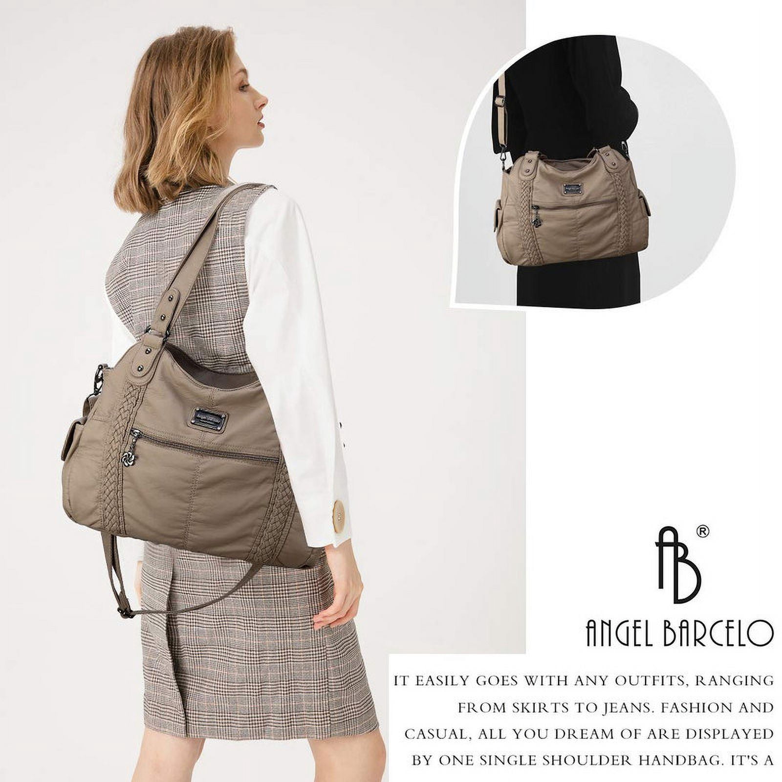Angel Barcelo Women's handbag with adjustable simple crossbody bag
