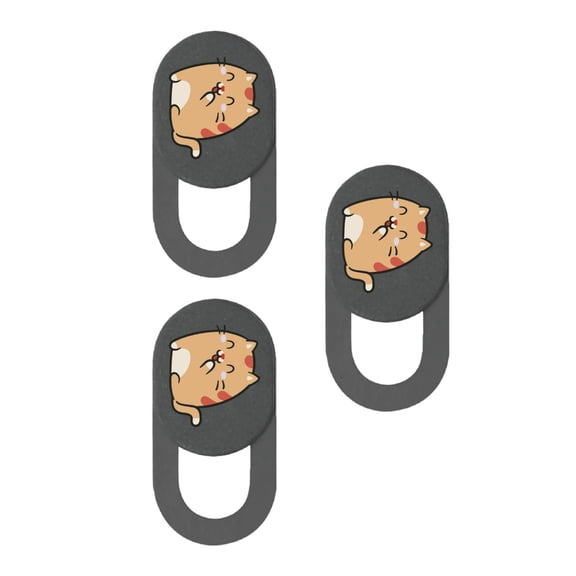 3pcs Cartoon Kitten Camera Covers Webcam Covers Slide Web Camera Phone Camera Covers Protect Your Security