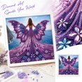 thumbnail image 4 of Purple Butterfly Fairy Diamond Painting Kit 5D Full Drill Rhinestone Mosaic Art Craft Set for Fantasy Home Wall Decor Indoor Crafting Project for Adult Hobbyists and Creative Makers, 4 of 4