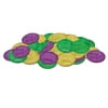 Beistle - Mardi Gras Plastic Coins - Gold Green Purple